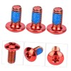 DECHOUS 1 Box Titanium Steel Bike Disc Brake Screws Red