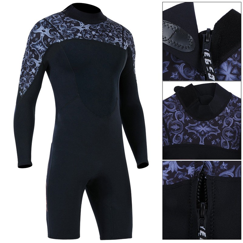 1.5MM Diving Onepiece Swimsuit Wetsuit Short Trousers for Snorkeling Surfing(Man