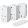 SURNICE Remote Control Plug Socket, 13A/3000W Wireless Remote Light Switch,