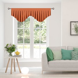OYRING Blackout Curtain Valances Auburn valances for Windows Rod Pocket Window Valance for Living Room Kitchen and Bedroom (59 x 20 Inch, 1 Panel)