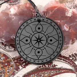 Shungite crystal pendant "Protection" amulet, Activator of vital energy, Tolvu