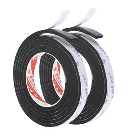 PATIKIL 2m/6.6ft Sealing Foam Tape, 2 Pack 2cm Wide 5mm Thick Single Sided Weather Stripping Door Seal Strip for Window Door Insulation, Black