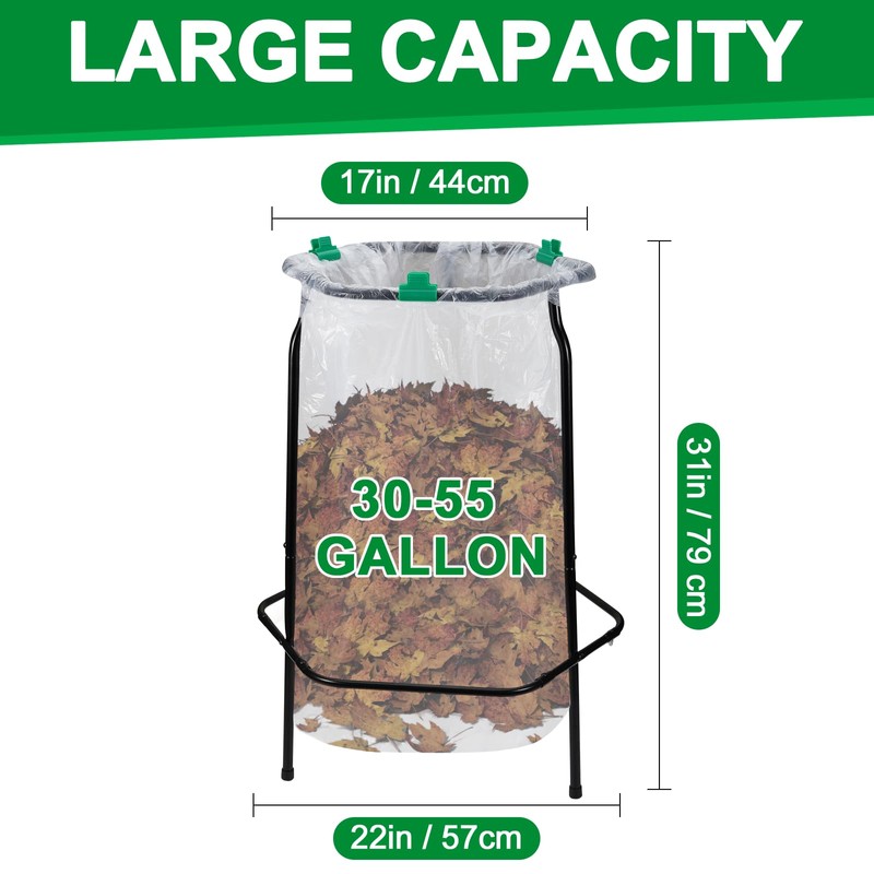 Aobiono Leaf Trash Bag Holder Stand, Garbage Bag Support Frame