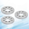 3Pcs Spur Gear 8 Holes Aluminium 4mm Thickness 14mm Centre