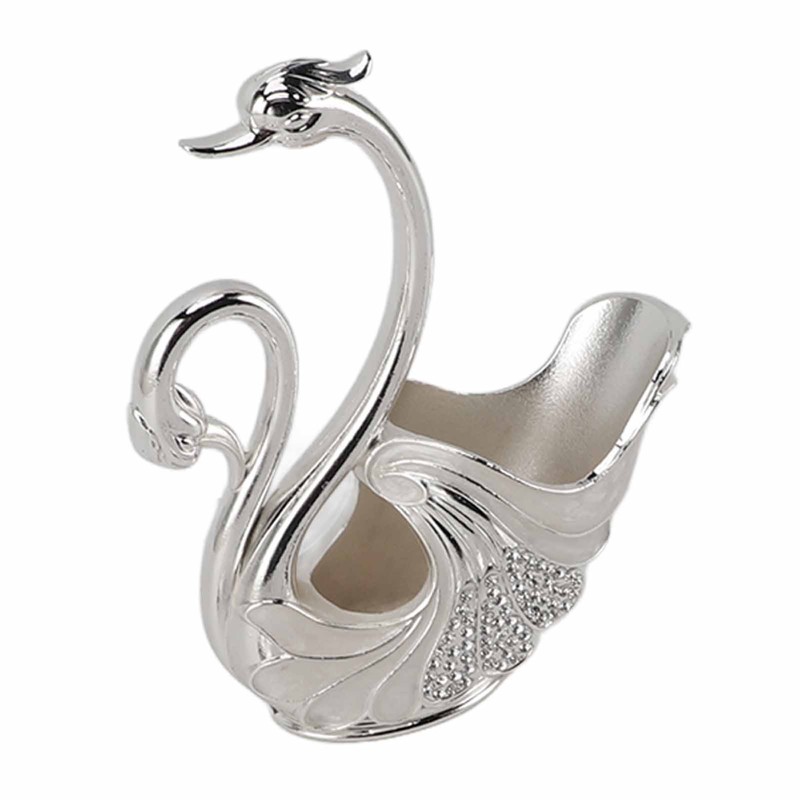 Swan Dinnerware Set Metal Tableware Cutlery Set Decorative Swan Base