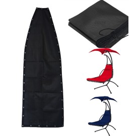 Outdoor Replacement for Patio hammocks, Outdoor Loungers, Hanging Chairs, Swing Chairs Breathable Support Fabric Mesh (Black, Support Mesh+Rope)