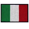 EmbTao Italy Flag Embroidered Patch Italian Fastener Hook & Loop
