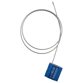 Steel Security 1.5MM Cable Seals Pull Tight with Aluminum Lock Body, 24" Cable, Blue, 10 PCS, J. J. Keller & Associates, Inc.