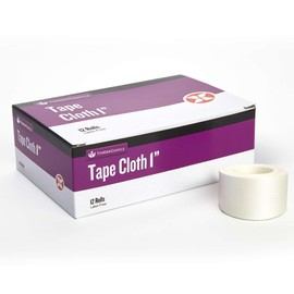 Cloth Medical Tape for Wound Care - 12 Rolls of 1 Inch Durable Surgical Tape to Secure Dressings - 10 Yards Long - Easy to Tear and Latex Free