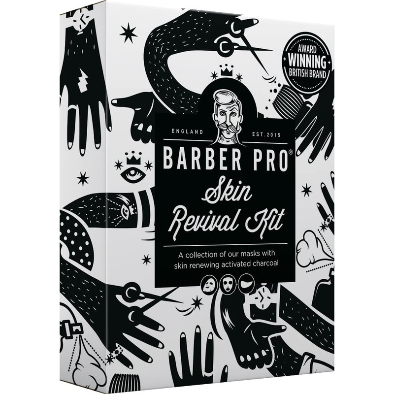 BARBER PRO Skin Revival Mens Pamper Kit 4-in-1 Under Eye