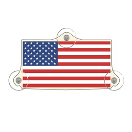 Free Thought Designs EZ Pass and I-Pass 3 Point Mount - Extra Strong - American Flag USA - Toll Road Transponder Holder (1 Pack)