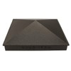 Nuvo Iron Pyramid Post Cap Black, 8" x 8"