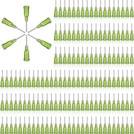 Honoson 150 Pieces Industrial Blunt Tip 1/2 Inch with Luer Connector Dispensing Needles Adhesive Glue Dispensing Blunt Tip(Green)