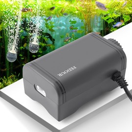 FEDOUR 80GPH Aquarium Air Pump, Ultra Quiet Oxygen Pump for up to 120Gallon Fish and Turtle Tank, Powerful Fish Air Bubbler