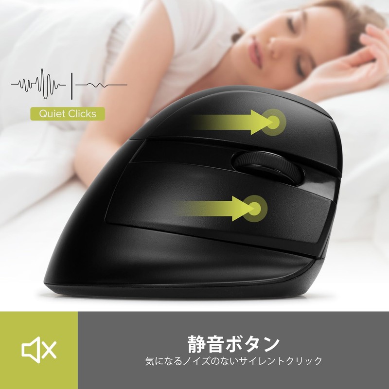 DELUX Ergonomic Mouse, Wireless Quiet, Small Hand Vertical Mouse, 4000DPI