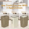 Trongee Boho Trash Can with Lid,3 Gallon Small Rattan Trash