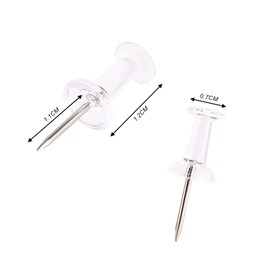 Smukdoo Push Pin,100 PCS Plastic Thumb Tacks Clear Push Pins Drawing Pins Map Pin for Pinboard,Bulletin Board (Transparent)
