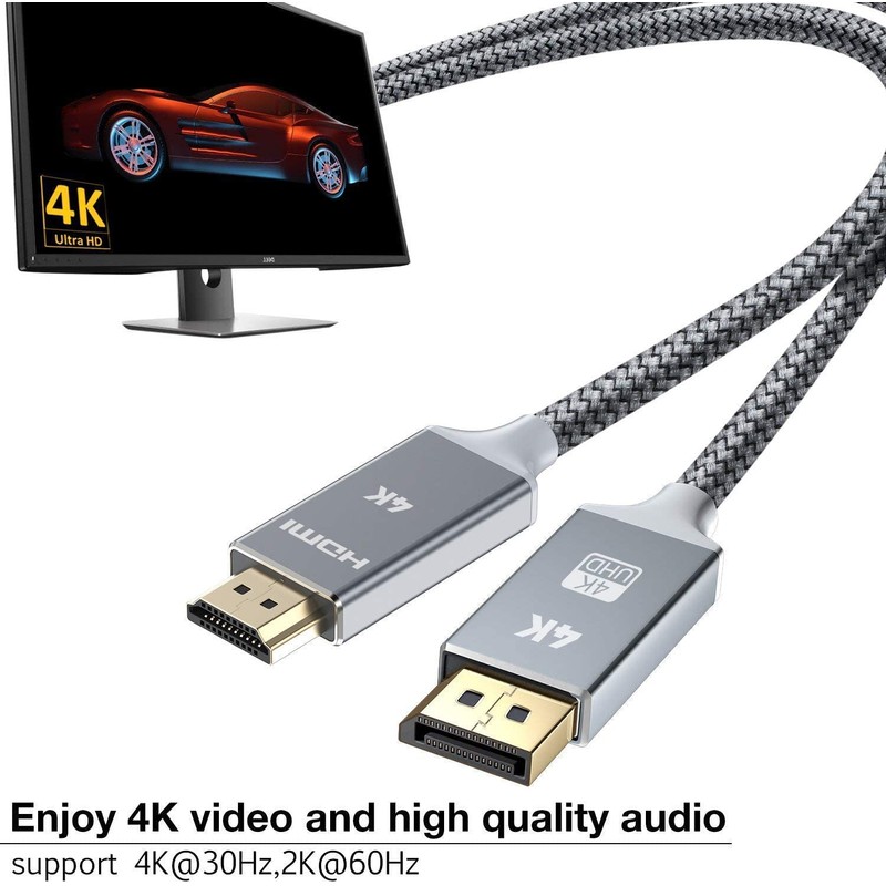 Display Port to HDMI - Male to Female Cable 1m