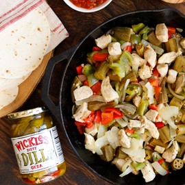 Wickles Pickles Dirty Dill Okra (6 Pack) - Dill Hot Pickled Okra - Extra Dirty, Super Spicy, Wickedly Delicious (16 oz. Jars)