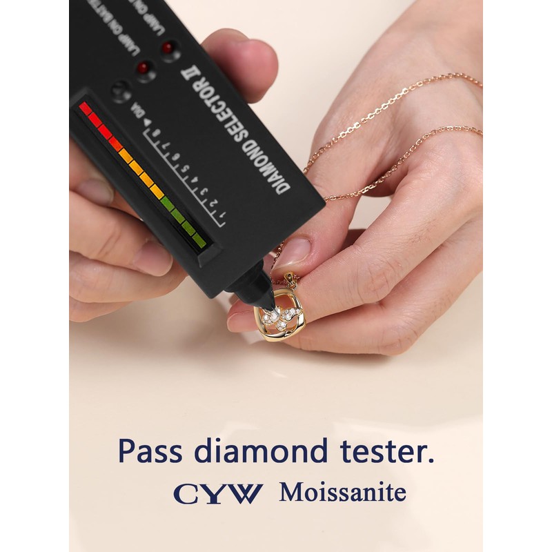 Gold Plated Moissanite Butterfly Necklace for Women Mothers Day Sterling