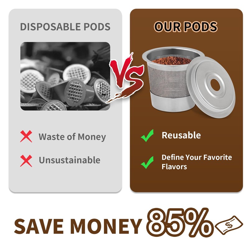 AODPWEN 2 Pack Reusable Pods for Ninja Dual Brew Coffee
