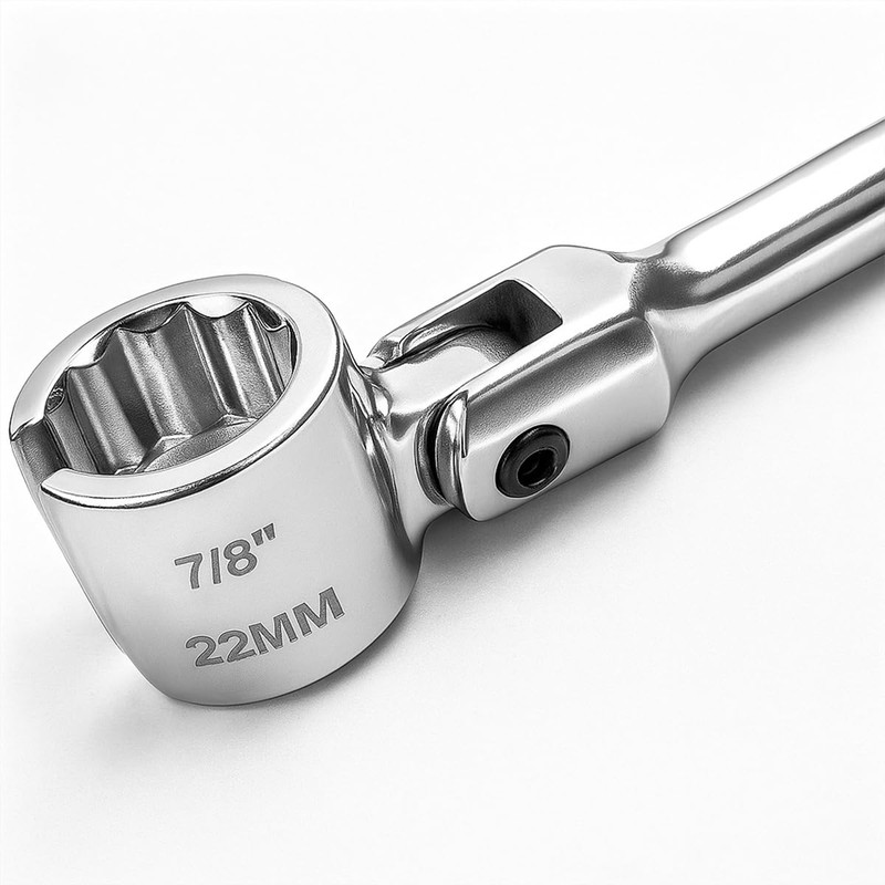 7/8 Inch 22 mm O2 Sensor Wrench with 180 Degree