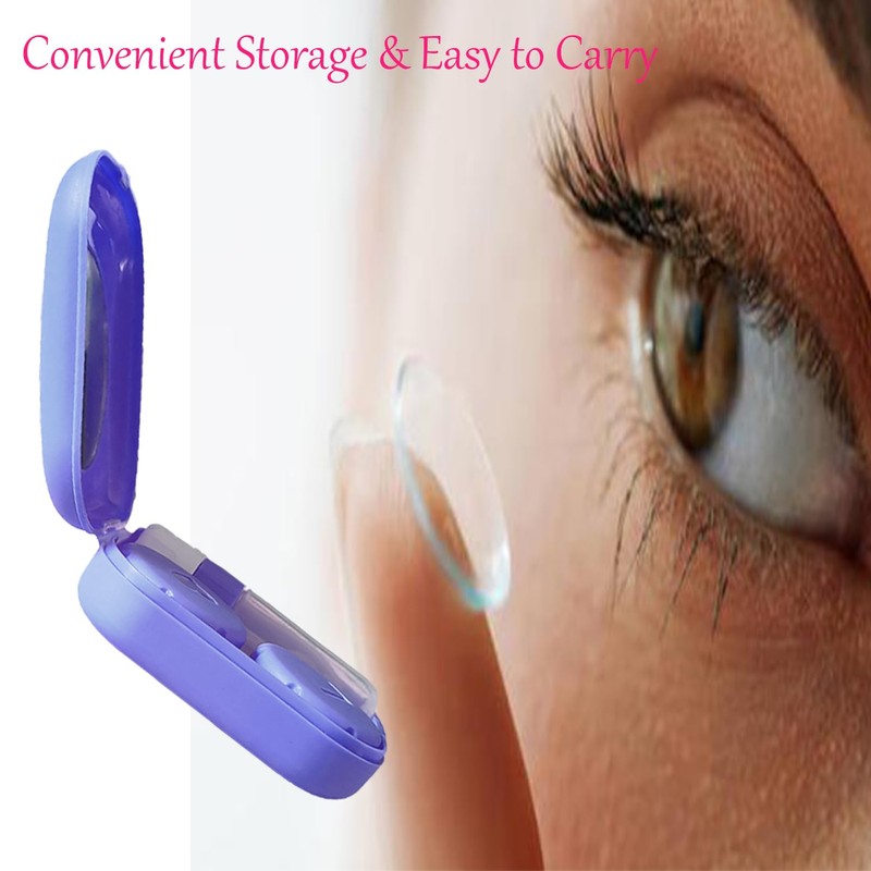 Erewa Contact Lens Case, 2 Pack Portable Contact Lens Box