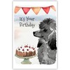Black Poodle Dog Birthday Card
