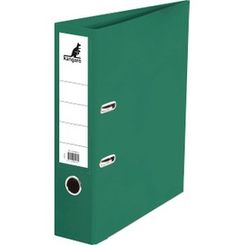 Kangaro Polypropylene Plastic Folder 7.5 cm Spine Width DIN A4 Colour Green (Ring Binder, Lever Arch Folder, Letter Folder)