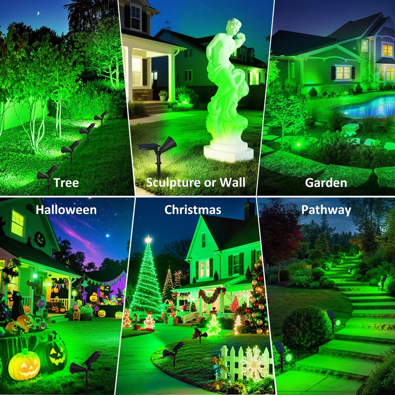 T-SUNUS Green Solar Landscape Spot Lights Christmas IP65 Waterproof Garden