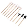 6PCS Electroculture Plant Stakes 10 Inch Natural Wood Stake Wrapped