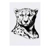 'Cheetah Portrait' Temporary Tattoo - Water Resistant, Skin-Safe, Non-Toxic Transfer
