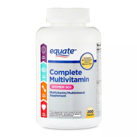 Equate Women 50+ Complete Multivitamin / Multimineral Supplement Tablets, 200 Ct