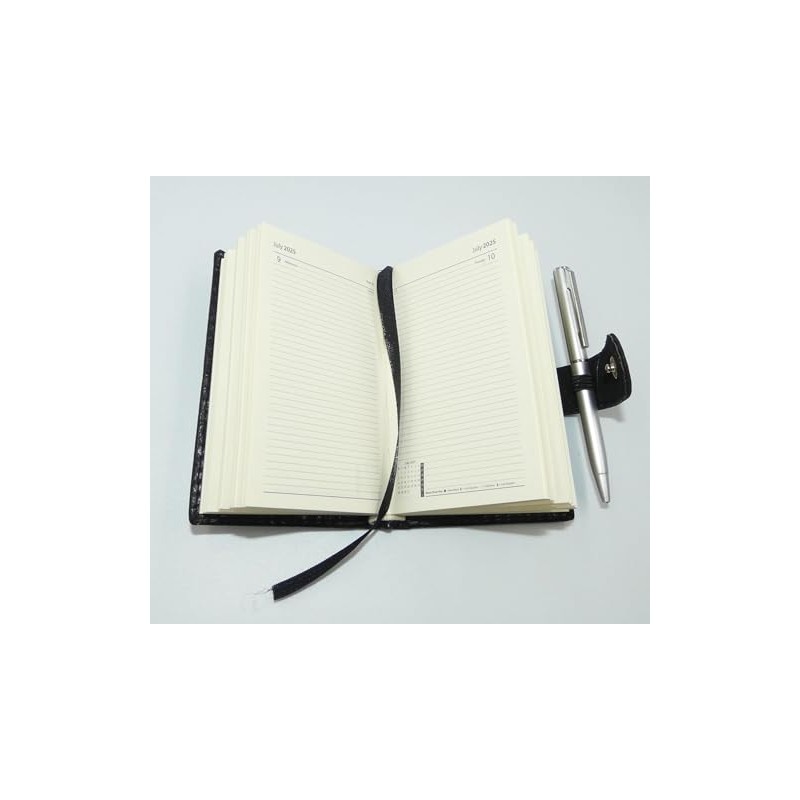2025 Page a Day A7 Diary Soft Leather Feel Pocket