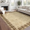 GarveeHome 10x13 Large Area Rug Modern Plaid Rugs Distressed Checkered