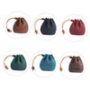 Lindo Mini Bolso De Cuero Monedero Ligero Llavero Multifuncional Para