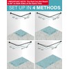 Crkmire Corner Shower Curtain Rod, [24"-53"] x [24"-53"] Adjustable L