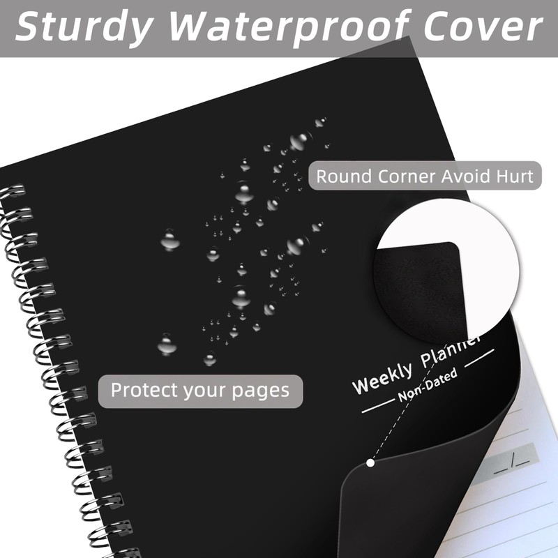 Undated Weekly Planner, Weekly Goals Notebook, A5 To Do List