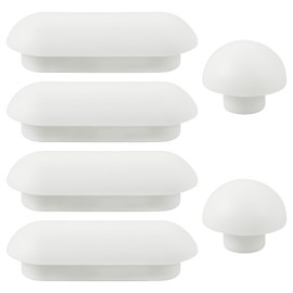 Rumyve Clean Toilet Seat Buffer, Toilet Seat Cushion Buffer, Universal Toilet Seat Buffer, Noise Damping Bumper Replaceable (White)