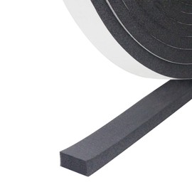 Storystore Foam Insulation Tape Self Adhesive,Weather Stripping for Doors and Window, Sound Proof Soundproofing Door Seal, Weatherstrip, Air Conditioning Seal Strip (3/4In x 5/16In x 16.5Ft, Black)