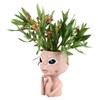 Head Planter Resin Unique Succulent Flower Pot Open Eyed Alien