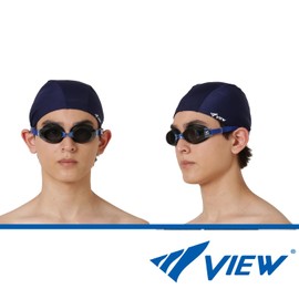 View VPS570 CB Swimming Goggles, Made in Japan, For 10 Years Old - Adult, Prescription Lenses, Belt, Strap, Parts Kit, Cordon Blue