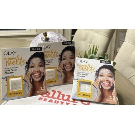 Olay LOT OF 3 Olay Face Cleansing Melts with Vitamin C - 12 Dissolving Pads C1 G1 E