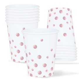 Party Cups Pack of 12 Paper Cups Rose Gold Foil Party Cups Party Tableware
