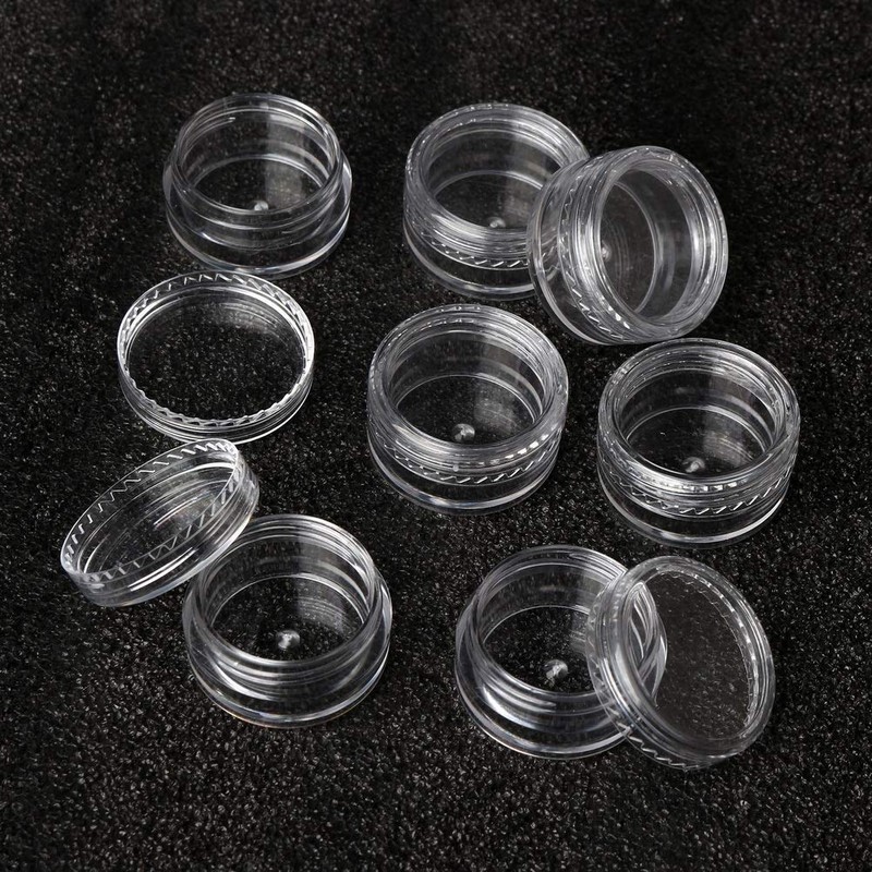 50 Pcs Empty Plastic Cosmetic Jars, 5ml Sample Containers Pots