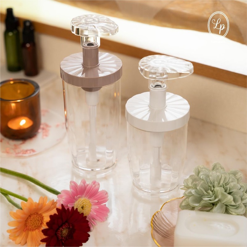 AMORE Shampoo Body Soap Refill Bottle White 520ml Dispenser Wide