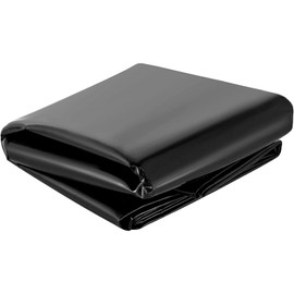 SINGHAL Pond Liner 10 x 7 Ft 0.08 mm, HDPE, UV & Tear Resistant, Flexible for Koi & Fish Pools, Water Gardens & Waterfall, Small to Large Ponds, Wildlife,Pond Tarp (Black)