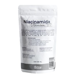 Hebbe - Niacinamida Pura para Rejuvenecimiento y Cuidado de la Piel, 1000 g