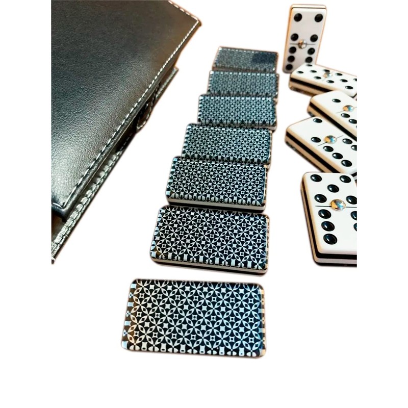 Domino Plata Profesional + CUBILETE Liso + Dados DE Poker