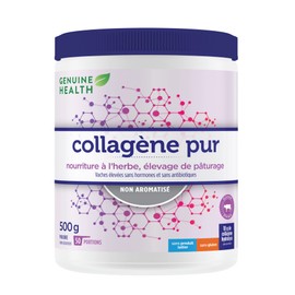 Genuine Health Genuine Health Bovine Clean Collagen Powder, 50 servings, 500g tub, 10g collagen per serving, Natural joint, skin, hair, nail support, Unflavoured, Dairy & gluten Free, Grass-fed, Non-GMO, Keto & paleo-friendly